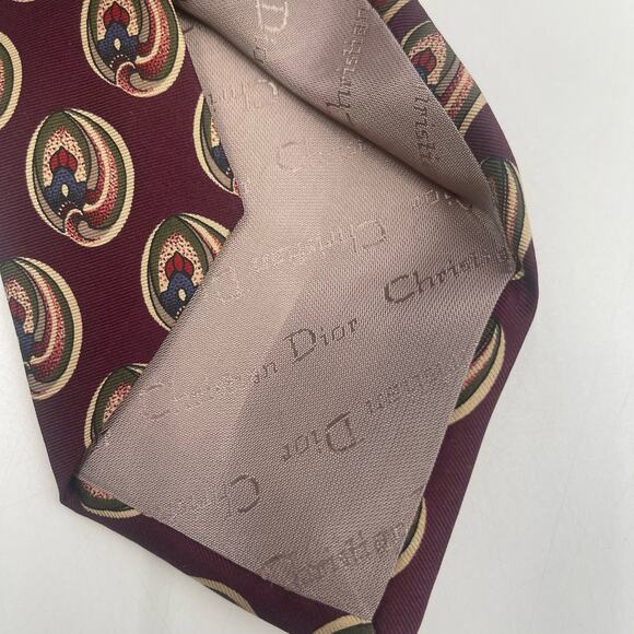 CHRISTIAN DIOR Tie Vintage Designer Luxury Italy Office Business Professional - Picture 9 of 13